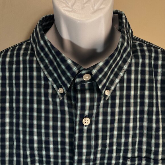Duluth Trading Co. Men's blue Wrinkle Fighter Maga-Ready buttons shirt 2XLT Tall - Picture 1 of 6